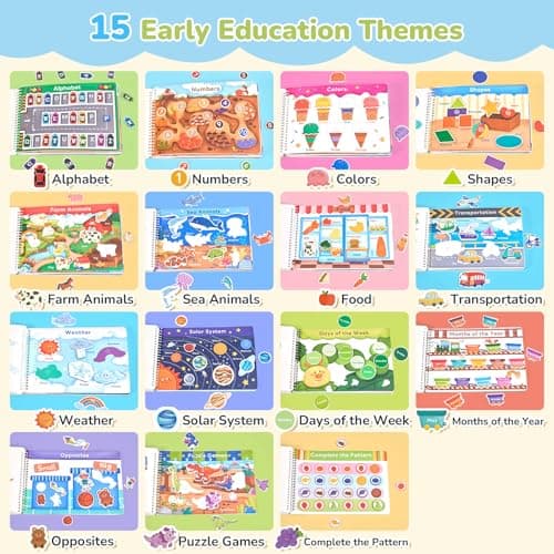 JoyCat Busy Book for Toddlers 3-5, Preschool Learning Activities 15 Themes — view 3