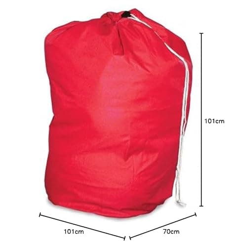 CarebyMail Healthcare X-Large Heavy Duty Laundry Bag with Drawstring | Commercial Style Laundry Bag | Washable and Reusable (Red) — view 4
