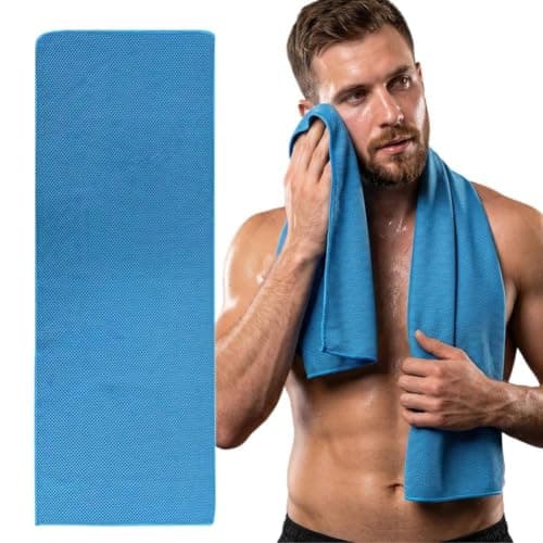 Cooling Towel, 30 * 100 cm for Neck and Face, Instant Chill Sports Cloth with Clear Carry Pouch, Lightweight Sweat Wicking Towel for Gym, Running, Hiking & Outdoor Recovery (Orange) — view 4