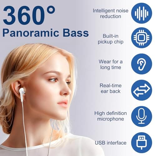 USB Wired Earphones with Microphone for Laptop Computer — view 5