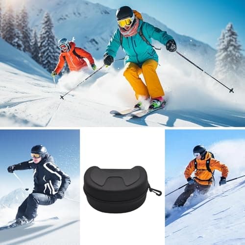 Ski & Snowboard Goggle Hard Case – Shockproof Water Resistant EVA Shell with Zipper | Lens Scratch Protection & Dustproof Storage Box for Travel | Winter Sports Goggles, Swim & Safety Glasses Organise — view 6