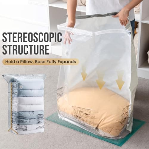 TAILI Extra Large Vacuum Storage Bags Cube, 10 Jumbo(80x100x38 CM), Cream — view 4