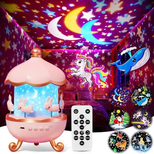 One Fire Girls Gifts, Night Light 15 Sounds, Star Projector with 15 Films