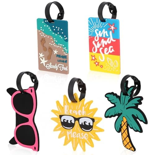 Sequin Luggage Tags Summer Beach Design Suitcase Labels
