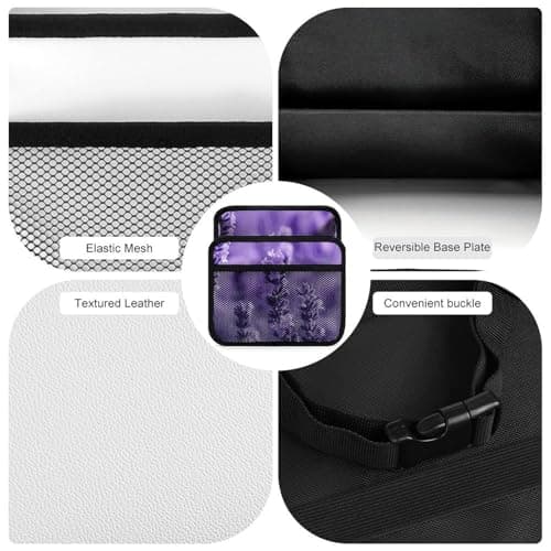 Purple Lavender Car Storage Bag Cute Car Organizer Fashion Car Tidy Pouch Pocket Exquisitely Pu Direct Printing for Car Interior Backseat Travel Family Vehicle Organization — view 5