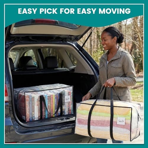 Dntorx 4 Pack Moving Bags, 93L Storage bags with Lids for Home & Dorm — view 6