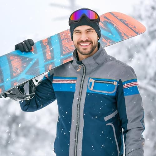 8 Pack Ski Goggles Snowboard Goggles for Men Women Kids Skiing Snowboarding Motorcycle Goggles for Adults Youth Colorful — view 5