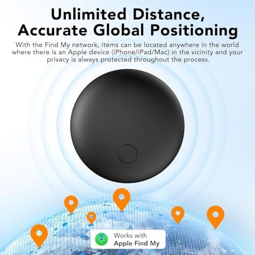 Air Tracker Tag-4 Pack, Item Finder Works with Apple Find My App (iOS Only), Luggage Tracker for Keys, Bags, Wallets, Replaceable Batteries,100dB Loud Beep,IP67 Waterproof — view 5