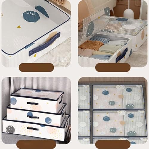 Underbed Storage Containers Foldable Stackable Organizers Rolling Wheels — view 5
