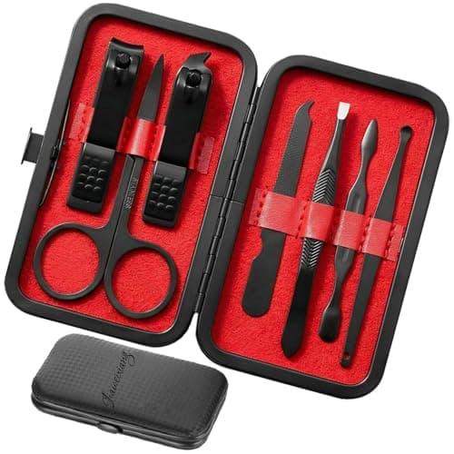 Manicure Set Men Travel Manicure Set Personal Care Kit Nail Clippers Mens Accessories Stainless Steel Nail Clippers Set Pedicure Set Nail Grooming Kit Gift for Men Women Husband Friend Parents
