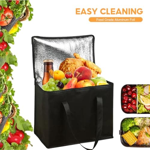 Cool Bag, 2 Pack Medium Insulated Bag with Handles(18L/30×25×25CM) — view 5
