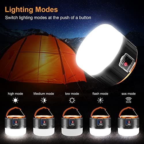 Flintronic Solar Camping Lantern, 1000LM Remote Control, 5 Modes Waterproof Tent Light, Suitable for Hiking, Fishing, Hunting — view 4