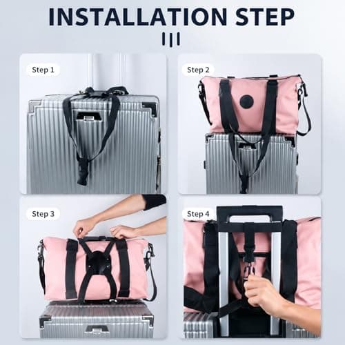 2Pcs Luggage Straps for Suitcases, Adjustable Connector Straps for Suitcases, Travel Straps for Luggage with Secure Fastening, Black and Grey Set, Compatible with All Suitcase Sizes — view 5