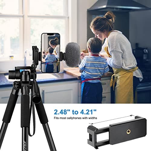 JOILCAN Aluminium Camera Tripod, 65inch Compact Travel Tripod for DSLR — view 6