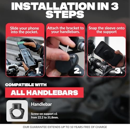 Shapeheart Motorbike Phone Holder & Detachable Magnetic Weatherproof Pouch — view 4