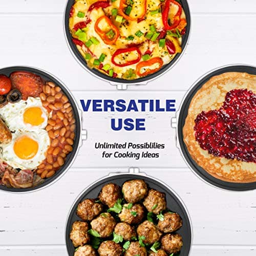 30.5cm Electric Pancake & Crepe Maker by StarBlue with FREE Recipes e-book and Wooden Spatula - AC 220-240V 50/60Hz 1000W, UK Plug, Europe Adapter Included — view 2