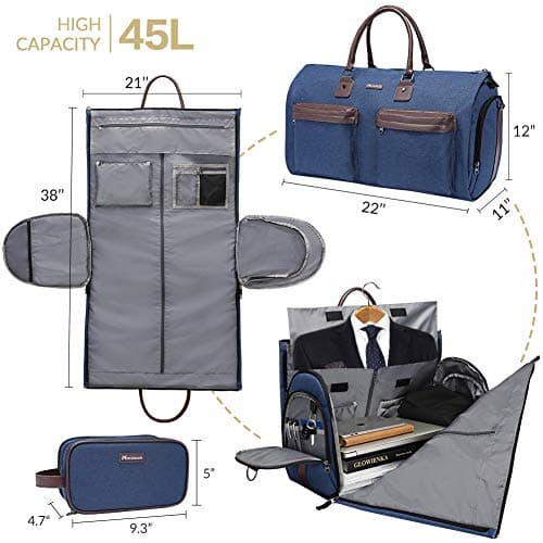 Modoker 2-in-1 Convertible Garment Bag, Carry-On Travel Duffel — view 2