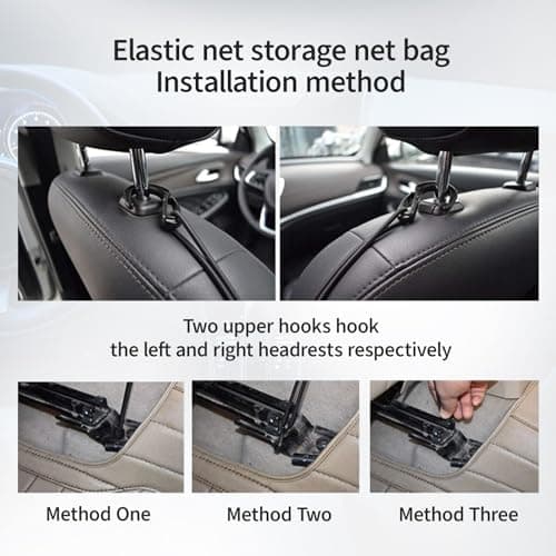 Xumann Dog Car Barrier, Dogs Guards for Cars, Dog Car Divider Guard with Auto Safety Mesh Accessories Stretchable Storage Bag, Suvs, 3 Layer Pet Driving Organizer Safety Travel — view 6