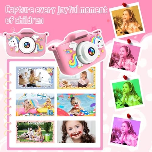 Kids Camera 1080P 32GB, Unicorn Silicone Case, Selfie Camera for Kids — view 5