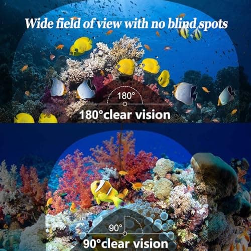 Snorkel Mask, Full Face 180°view Snorkeling Gear with Panoramic Design-Compatible Sports Camera, Diving Mask with Anti-fog and Anti-leak Technology for Adults and Kids (Black, L/XL) — view 4