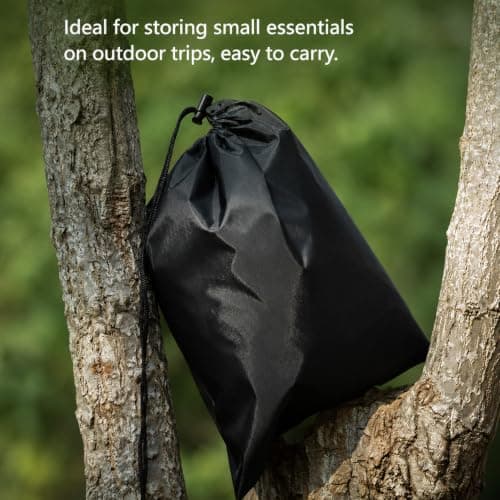 4 Pack Nylon Drawstring Storage Bags 29 x 35 cm, Water-Resistant Foldable Travel Pouches for Outdoor Sports Accessories, Toiletries, Shoes, Clothes and Daily Essentials — view 3