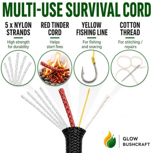 Flint and Steel Fire Starter Kit - Bushcraft Ferro Rod & Striker — view 5