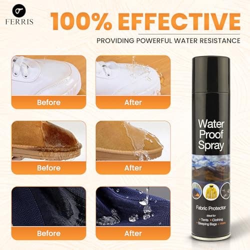 Waterproof Spray 300ml - Shoe Protector and Fabric Waterproofing for Leather, Suede, Boots and Tents | Fast-Drying, Invisible Shield Against Water, Stains and Dirt – Ideal for Everyday Use (3 Pack) — view 5