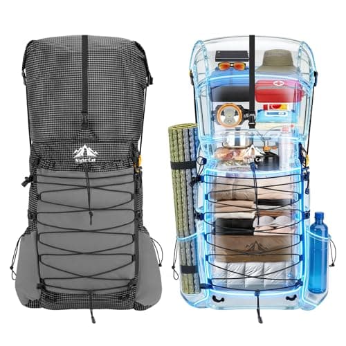 Night Cat 70L Hiking Backpack Lightweight: 1.5 kg Rucksack for Man Trekking — view 2