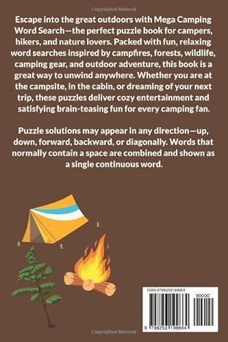 Mega Camping Word Search: Family Travel Activity Puzzles, Road Trip Entertainment, Hiking and Fishing Fans, Outdoor Adventure Puzzle Book (Mega Outdoor Word Search Series) — view 2