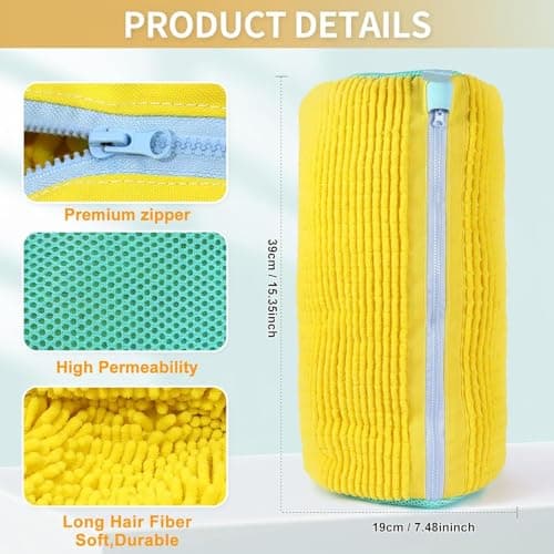 2pcs Reusable Shoe Washing Machine and Dryer Bag, Shoe Cleaning Bag for All Shoe Types, Laundry Shoe Bag for Washer and Dryer (YELLOW) — view 4