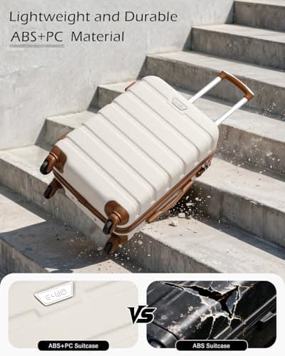 COOLIFE 20 Inch Carry On Suitcase for EasyJet, ABS+PC, Hardshell, Durable — view 2