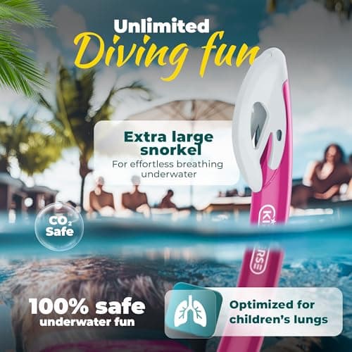 KIDVERSE Kids snorkel mask age 5 to 15 - Snorkel mask kids - Diving goggles with fabric or silicone strap - Snorkelmask set — view 6