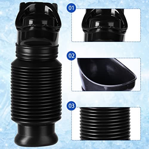 CUNQN Shrinkable Urinal Leak Proof Unisex Urinals Plastic Urine Bottles Emergency Toilet Pot Potty Bottle for Camping Car Travel 750ml — view 3