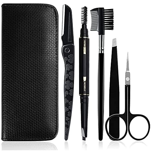 Gibot Eyebrow Grooming Kit, 5 pcs with Travel Case