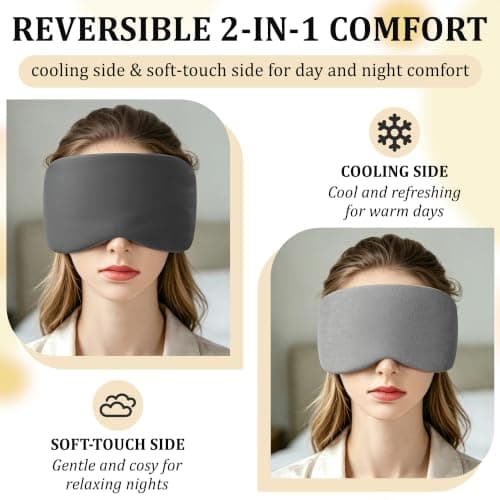 iMaMa Weighted Blackout Sleep Mask, Cooling Eye Mask for Sleep & Travel — view 4