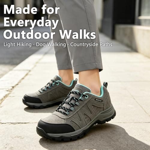 riemot Women's Hiking Shoes, Low Cut Trekking Shoes for Outdoor Walking — view 3