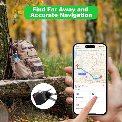 AURTEC Smart GPS Tracker for Pets, Vehicles, Keys & Luggage - Compatible with Apple Find My App (iOS Only), Real-Time Global Location Tracking, Long Battery Life, Geo-Fencing, 2 Pack — view 3