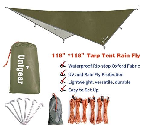 Unigear Camping Tarp Waterproof Rain Fly, Lightweight Tent Shelter Canopy — view 5