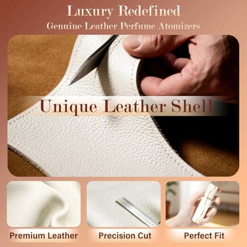 Perfume Refillable Atomizer 5mL Perfume Spray Bottle Leather Material — view 4