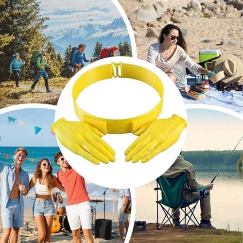 Beach Hats for Women, Lightweight Headwear as Joke Props | Funny Hand Shaped Sun Hat - for Summer Holidays, Travel Trips, Fishing, Golf, Hiking, Gardening, Swimming Pool, Outdoor Sp, yellow — view 4