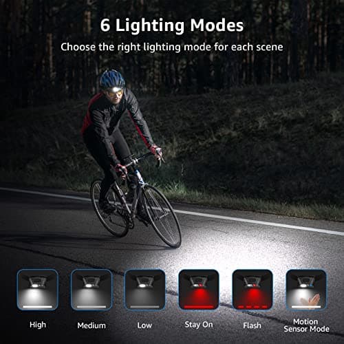 Lepro Rechargeable Head Torch, 2 Pack Motion Sensor Led Headlamp — view 2