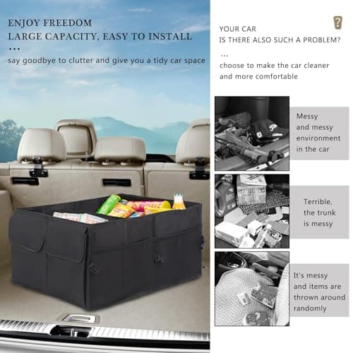 Car Boot Organiser for Lexus ES 250/ES 300 / ES 330/ES 350/ES 300h/ES 350h, with Handle & Partition Collapsible Boot Organise Travel, Groceries & Everyday Use — view 5