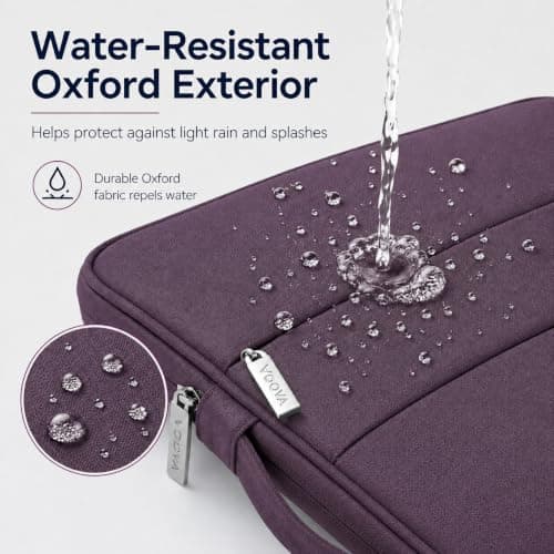Voova Laptop Sleeve 13.3 Inch, Laptop Case for MacBook Air, Dark Purple — view 5