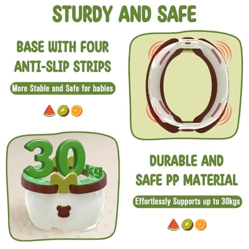 Potty Training Toddler Toilet,Travel Potty for Toddlers, Potty Training Toilet Seat for Kids Boys Girls,Portable Foldable Potty with Potty Liners Storage Bag Indoor Outdoor Use,Brown — view 6