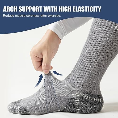 Cirorld Cushioned Mens Socks, 5 Pairs Breathable Walking Socks — view 4