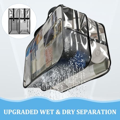 Funnasting Clear Toiletry Bag, Waterproof PVC Travel Wash Bag — view 2