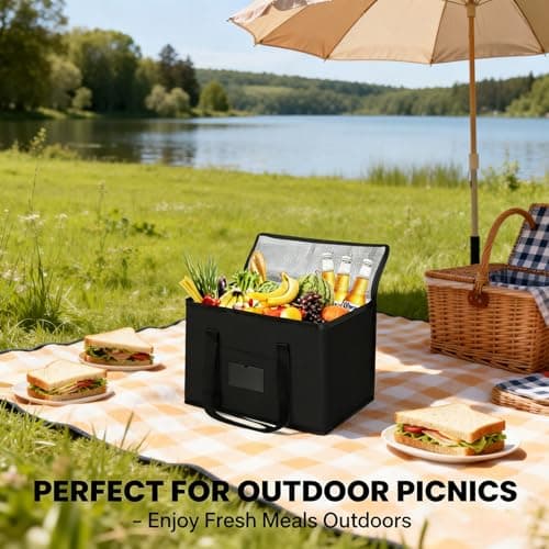 40L Large Capacity Cooler Bag, Insulated Soft Cool Bag with Handles — view 3