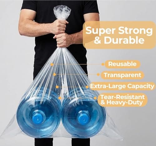 5 Pcs Extra Large Clear Plastic Storage Bags, 100×152cm Suitcase Cover — view 4