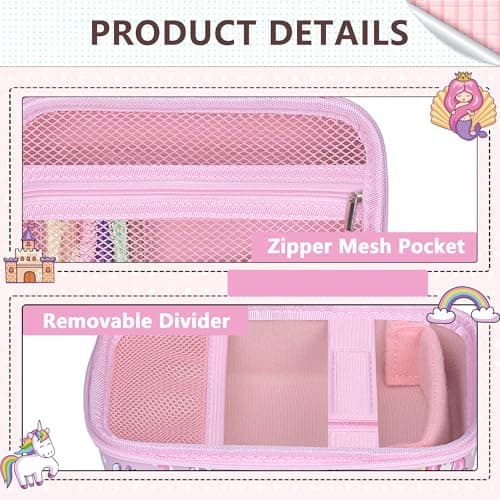 Leayjeen Kids Instant Print Camera Case Compatible with HiMont/Manttely/CAMCLID/GREENKINDER/Gofunly/Hangrui,Christmas Birthday Gift for Boys and Girls(Case Only) Pink Unicorn — view 4