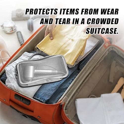 KASESSS Portable Breathable Mesh Hair Dryer Bag, Travel Storage Bags Fits Most Hairdryers, Curling Irons, Straightener, Water-Resistant Hair Tools Travel Bag, Hairdryer Case Protection Organizer — view 6